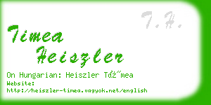 timea heiszler business card